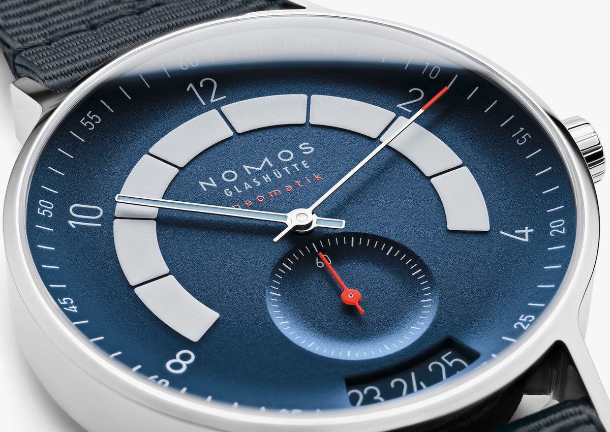 Nomos Glashutte Watch Autobahn Neomatik 41 Date Midnight Blue Sapphire Crystal