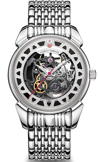 Cuervo y Sobrinos Watch Historiador Squelette
