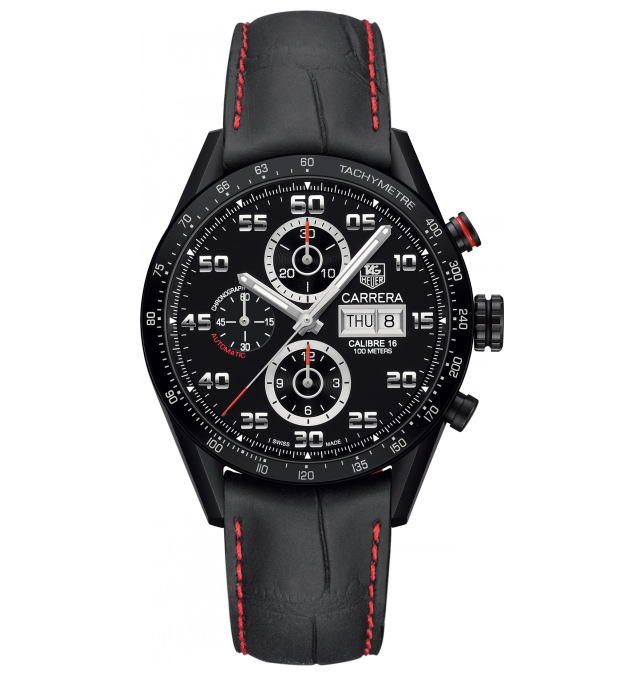 TAG Heuer Watch Carrera Calibre 16 Day Date Black Titanium
