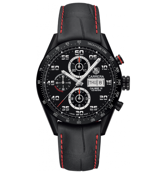 TAG Heuer Watch Carrera Calibre 16 Day Date Black Titanium