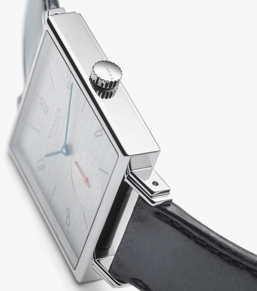 Nomos Glashutte Watch Tetra Silvercut Sapphire Crystal
