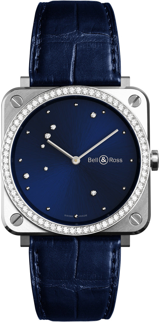 Bell & Ross Watch BRS Blue Diamond Eagle Diamonds