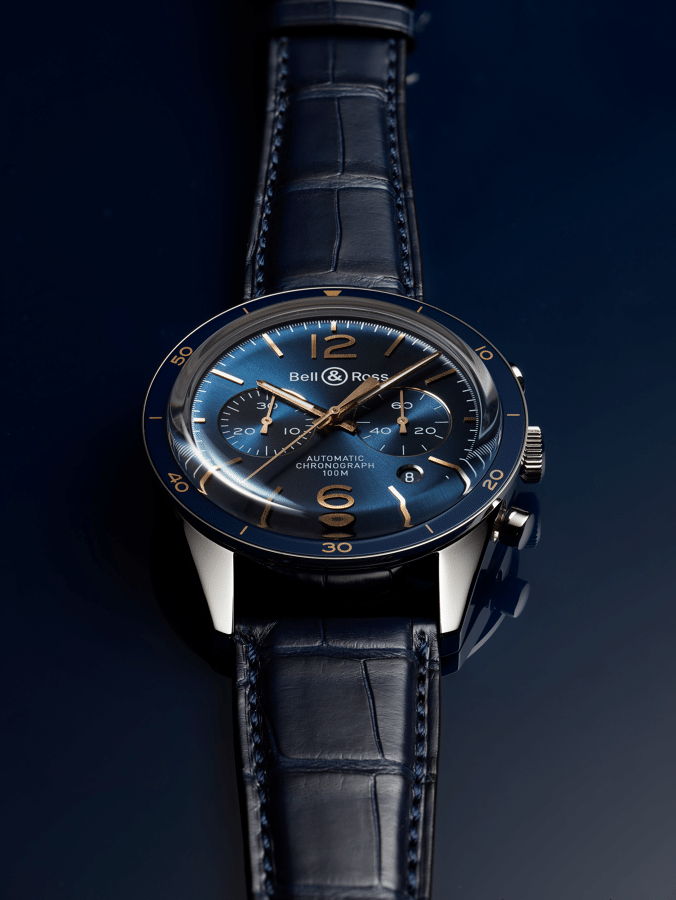 Bell & Ross Watch BR 123 Aeronavale Alligator Mens