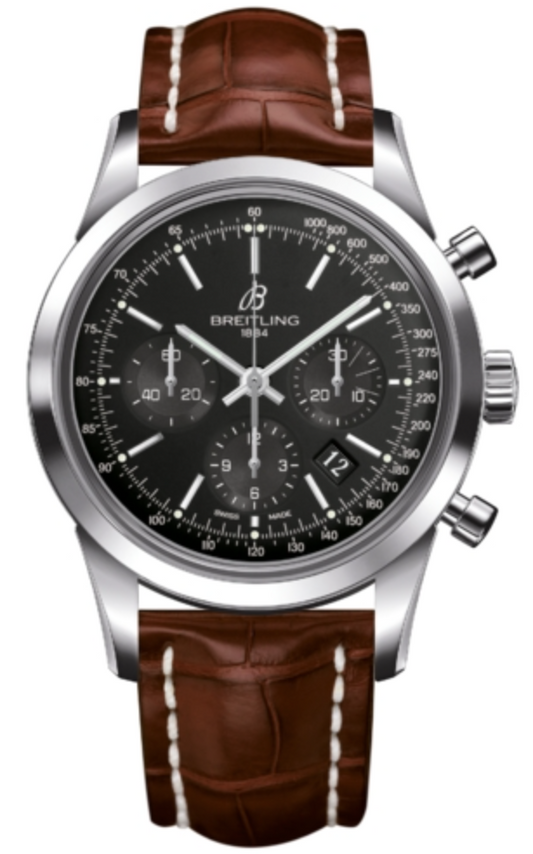 Breitling Watch Transocean Chronograph Croco Tang Type