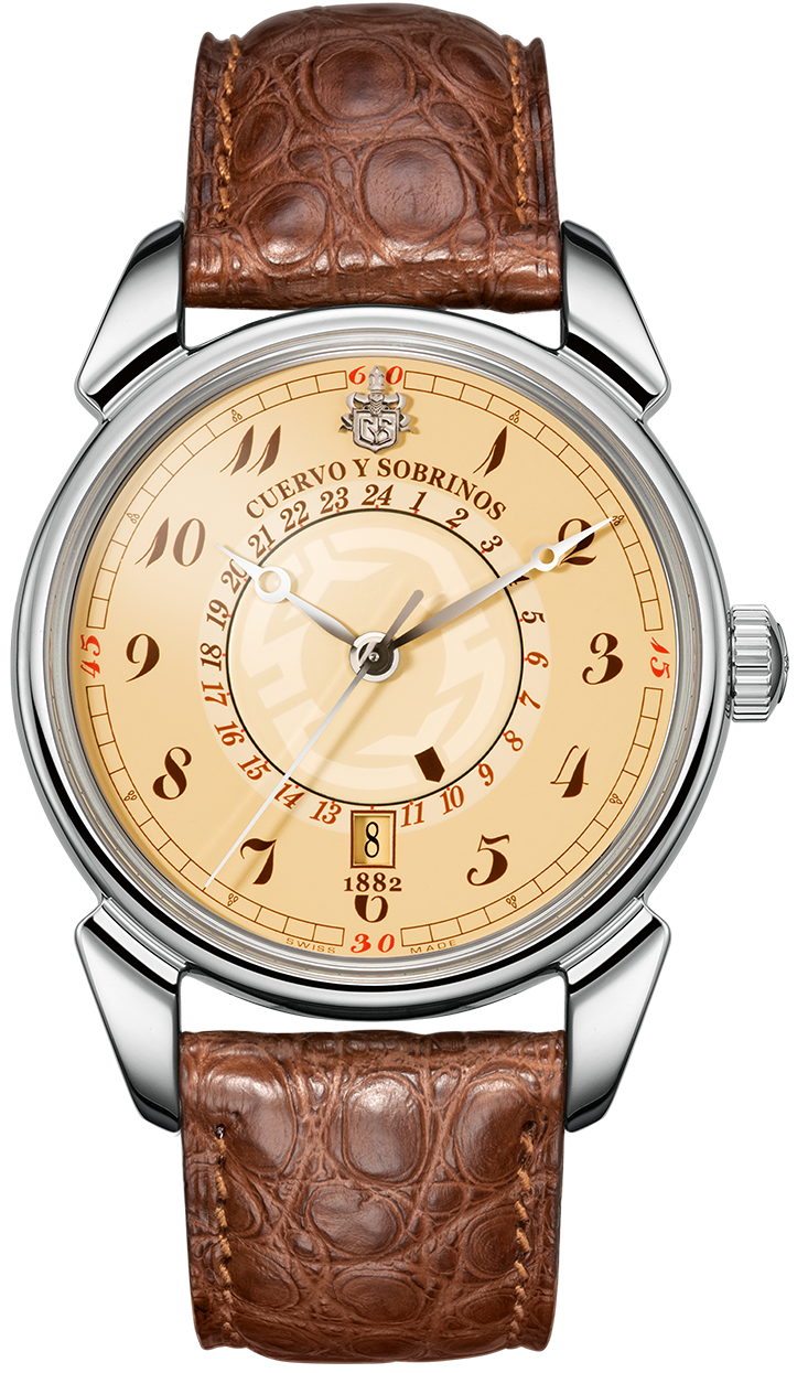 Cuervo y Sobrinos Watch Historiador GMT