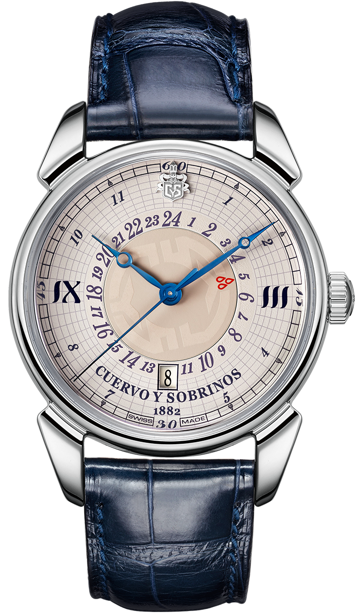 Cuervo y Sobrinos Watch Historiador GMT