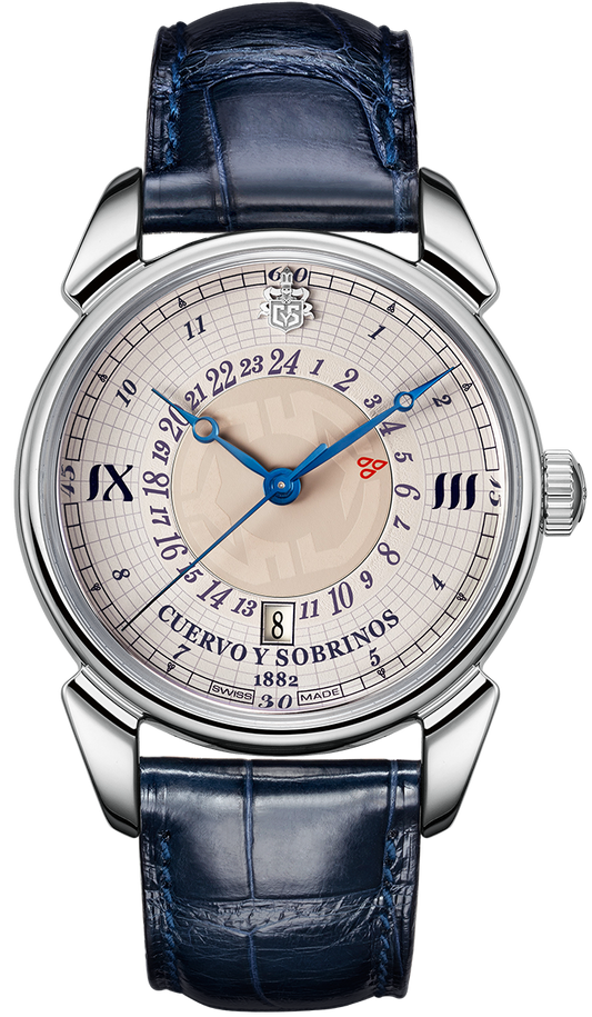 Cuervo y Sobrinos Watch Historiador GMT