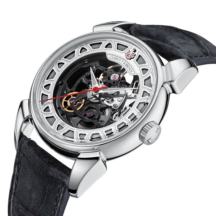 Cuervo y Sobrinos Watch Historiador Squelette