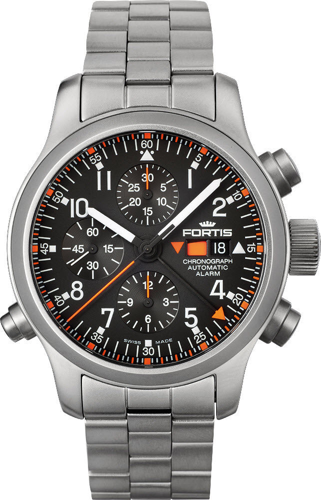 Fortis Watch B-42 Pilot Professional Chronograph Alarm