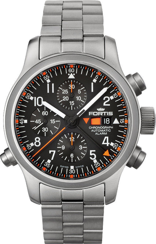 Fortis Watch B-42 Pilot Professional Chronograph Alarm