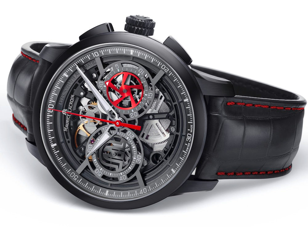 Maurice Lacroix Watch Masterpiece Skeleton Chronograph Mens
