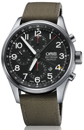 Oris Watch Big Crown ProPilot Chronograph GMT Olive Textile D