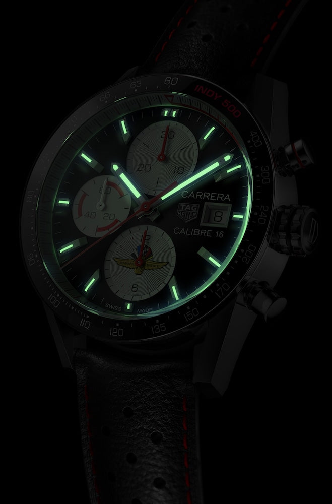 TAG Heuer Watch Carrera Calibre 16 Chronograph Indy 500 Limited Edition