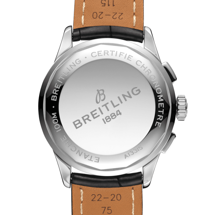 Breitling Watch Premier Chronograph 42 Black Croco Tang