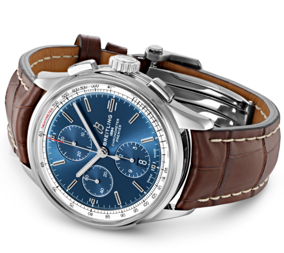 Breitling Watch Premier Chronograph 42 Brown Croco Tang
