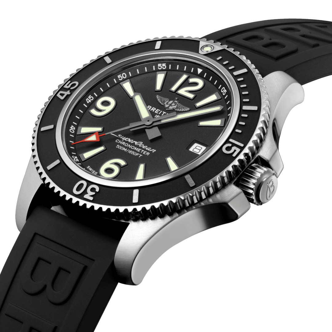 Breitling Watch Superocean Automatic 42 Black Diver Pro III Tang Type