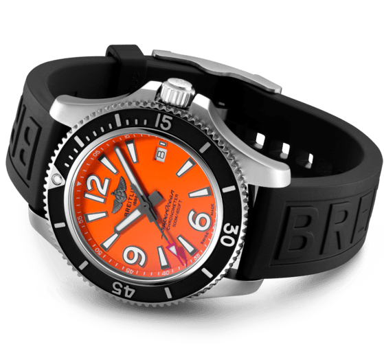 Breitling Watch Superocean Automatic 42 Orange Diver Pro III Tang Type