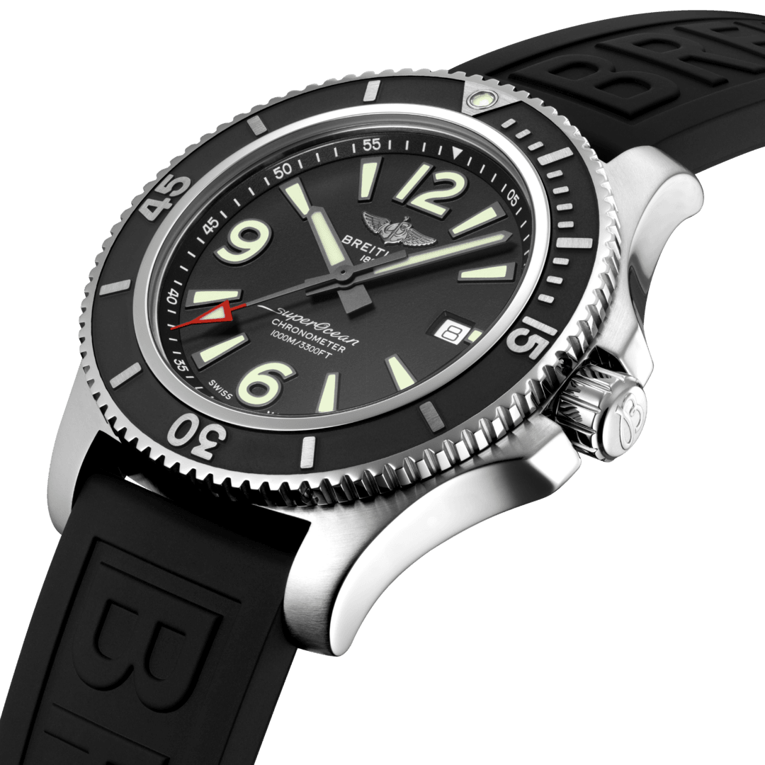 Breitling Watch Superocean Automatic 44 Black Diver Pro III Tang Type