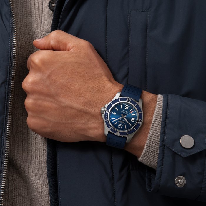 Breitling Watch Superocean Automatic 44 Blue Diver Pro III Tang Type D