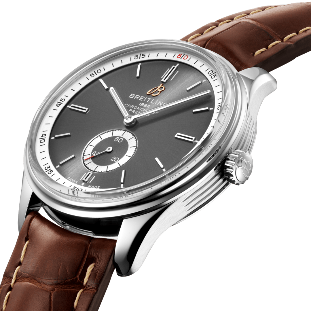 Breitling Watch Premier Automatic 40 Brown Croco Folding