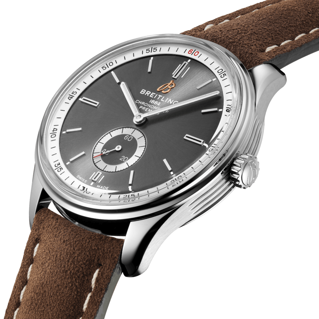 Breitling Watch Premier Automatic 40 Brown Nubuck Tang