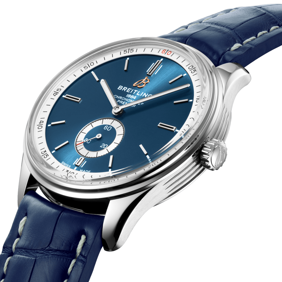 Breitling Watch Premier Automatic 40 Blue Croco Folding