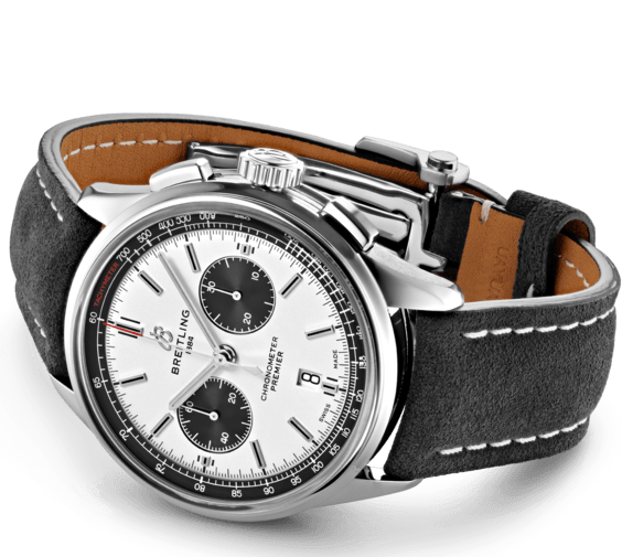 Breitling Watch Premier B01 Chronograph 42 Anthracite Nubuck Tang