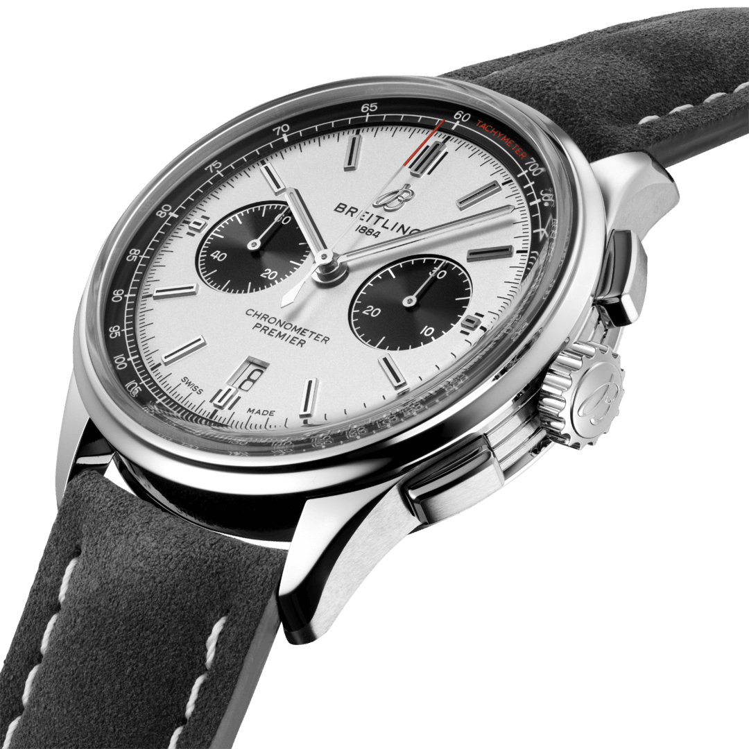 Breitling Watch Premier B01 Chronograph 42 Anthracite Nubuck Tang