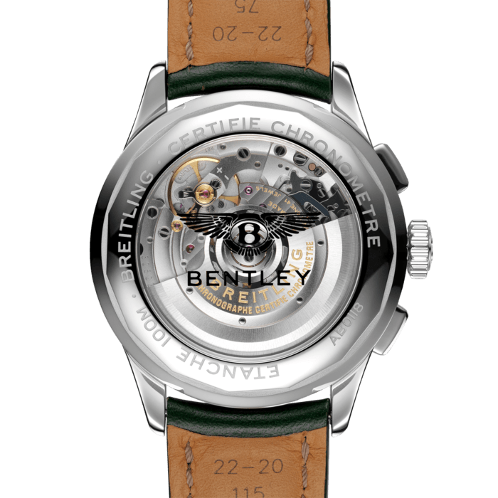 Breitling Watch Premier B01 Chronograph 42 Bentley British Racing Green Leather Folding