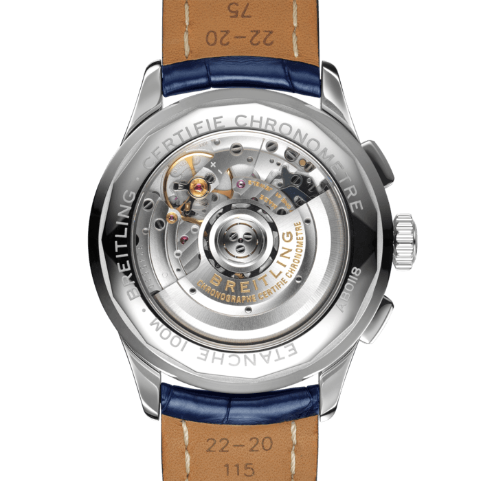 Breitling Watch Premier B01 Chronograph 42 Blue Croco Folding
