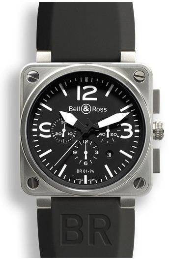 Bell & Ross BR 01 94 Chronograph Black Dial Steel Case