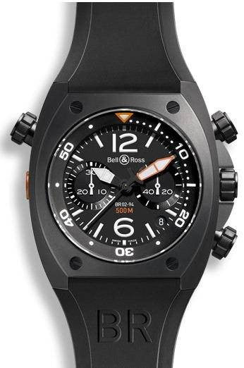 Bell & Ross BR 02 Chronograph Black Carbon Case D