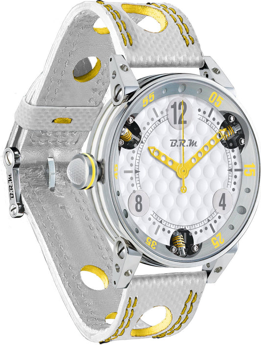 B.R.M Watch Golf Master Mens Yellow Hands