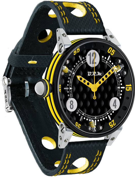 B.R.M Watch Golf Master Mens Mens Yellow Hands