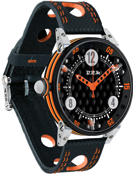 B.R.M Watch Golf Master Mens Mens Orange Hands