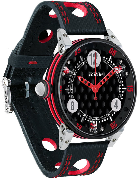 B.R.M Watch Golf Master Mens Mens Red Hands
