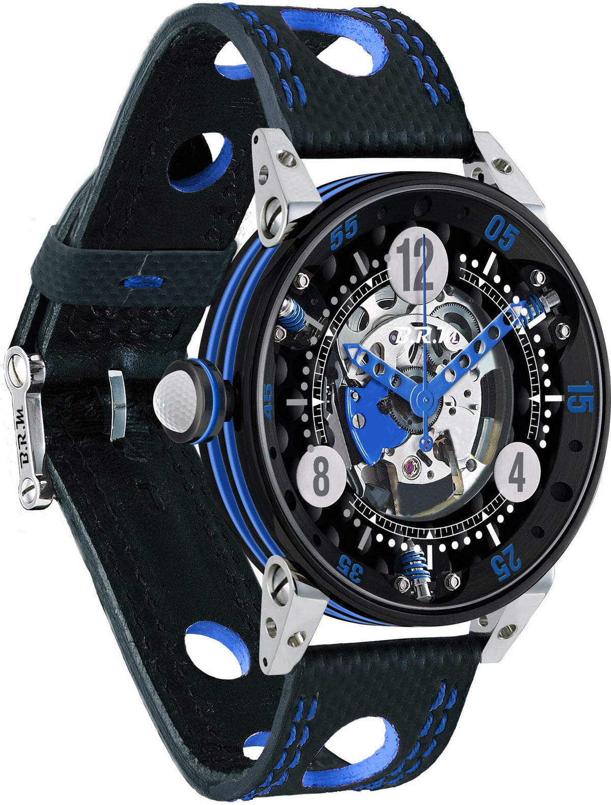 B.R.M Watch Golf Master Mens Dark Blue Hands