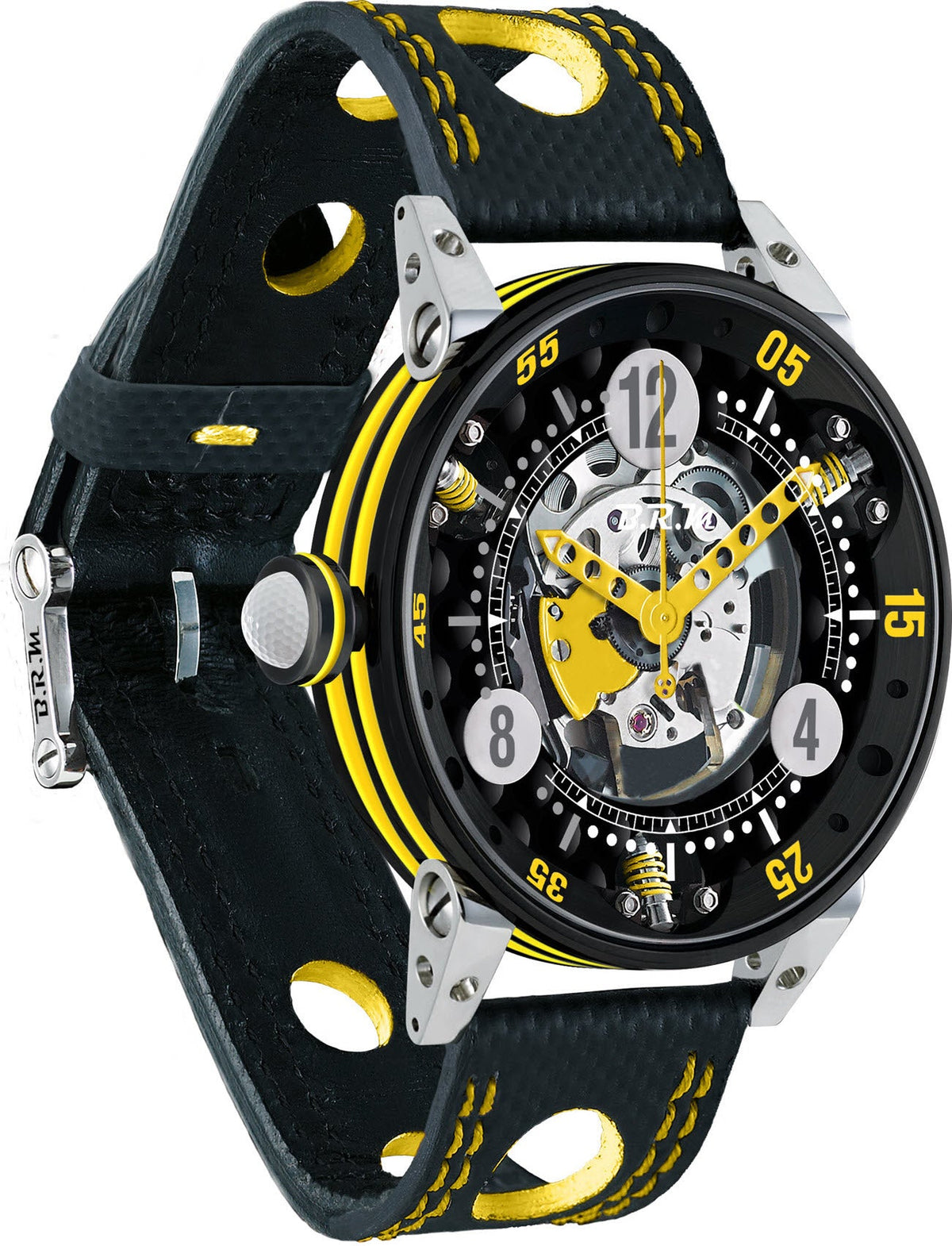 B.R.M Watch Golf Master Mens Yellow Hands