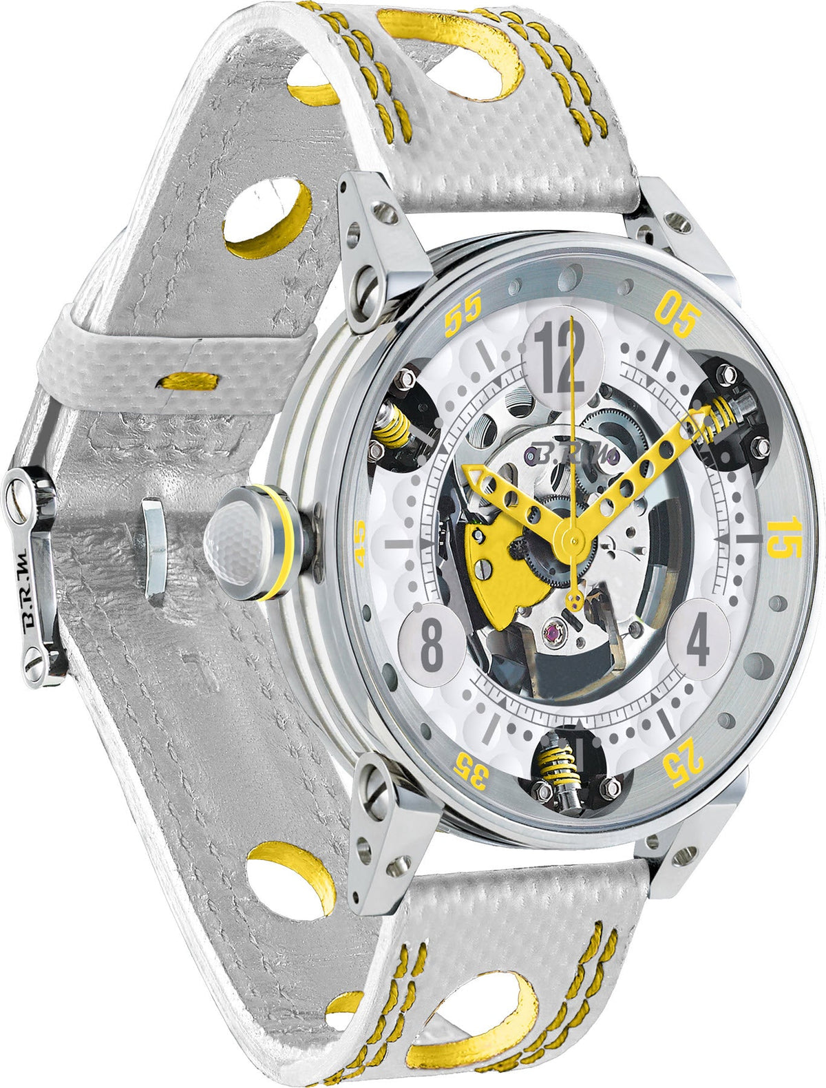 B.R.M Watch Golf Master Mens Yellow Hands