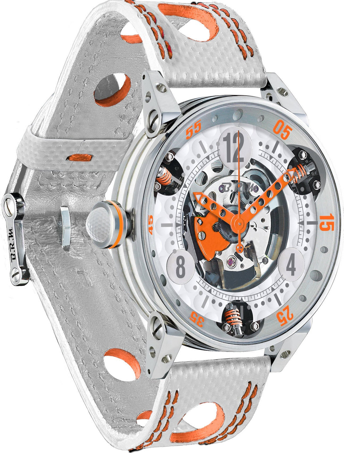 B.R.M Watch Golf Master Mens Orange Hands