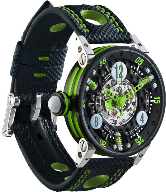 B.R.M. Watch Golf Master Ladies Lime Green Hands