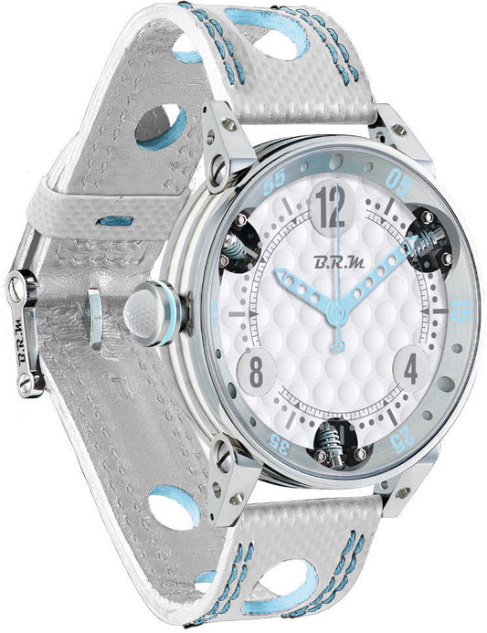 B.R.M Watch Golf Master Mens Light Blue Hands