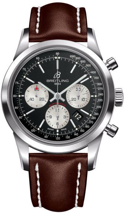 Breitling Watch Transocean Chronograph Leather Tang Type