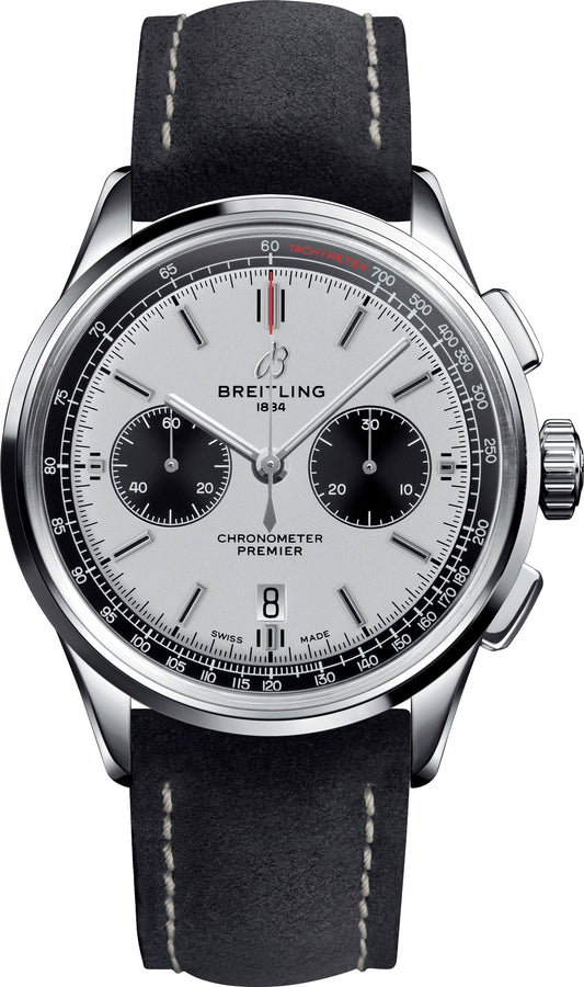 Breitling Watch Premier B01 Chronograph 42 Anthracite Nubuck Tang