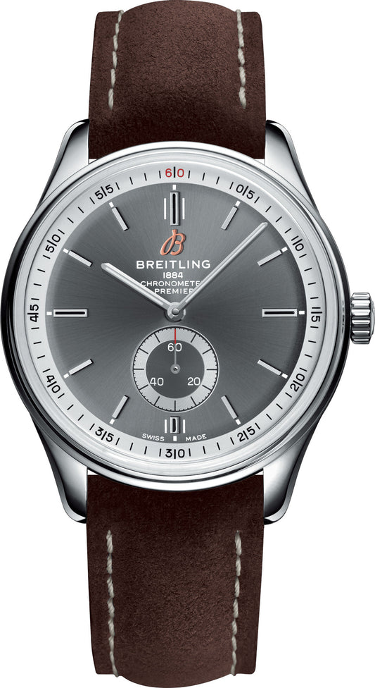 Breitling Watch Premier Automatic 40 Brown Nubuck Tang