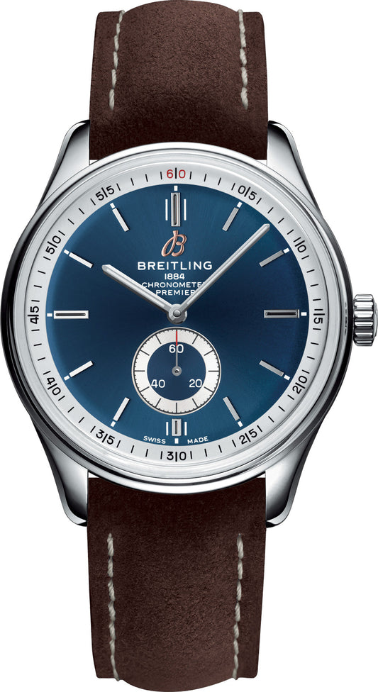 Breitling Watch Premier Automatic 40 Brown Nubuck Tang
