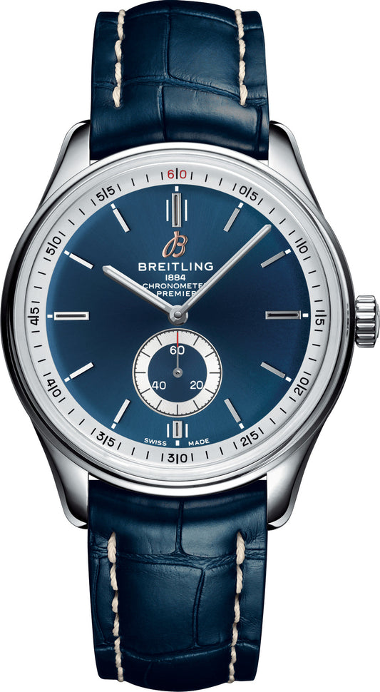 Breitling Watch Premier Automatic 40 Blue Croco Tang