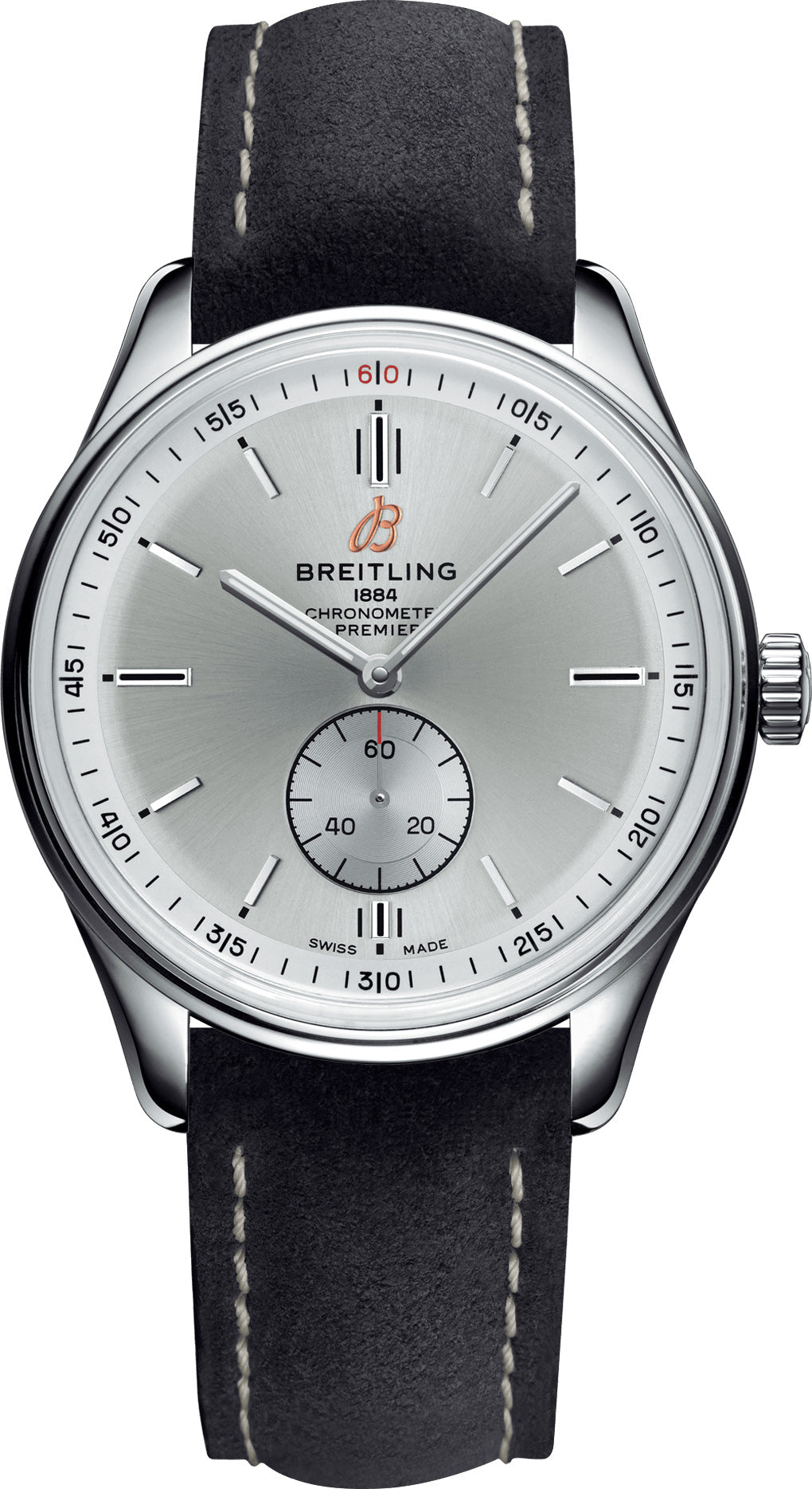 Breitling Watch Premier Automatic 40 Anthracite Nubuck Tang