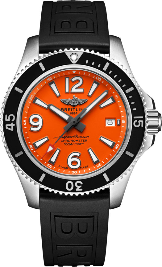 Breitling Watch Superocean Automatic 42 Orange Diver Pro III Tang Type