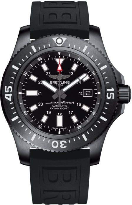 Breitling Watch Superocean 44 Special Blacksteel Diver Pro III Pushbutton